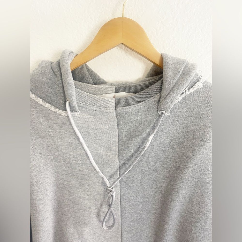 Golden Goose Distressed Gray Two-Tone Hoodie sweatshirt One of a Kind - Picture 4 of 11